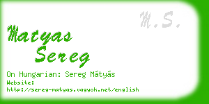 matyas sereg business card